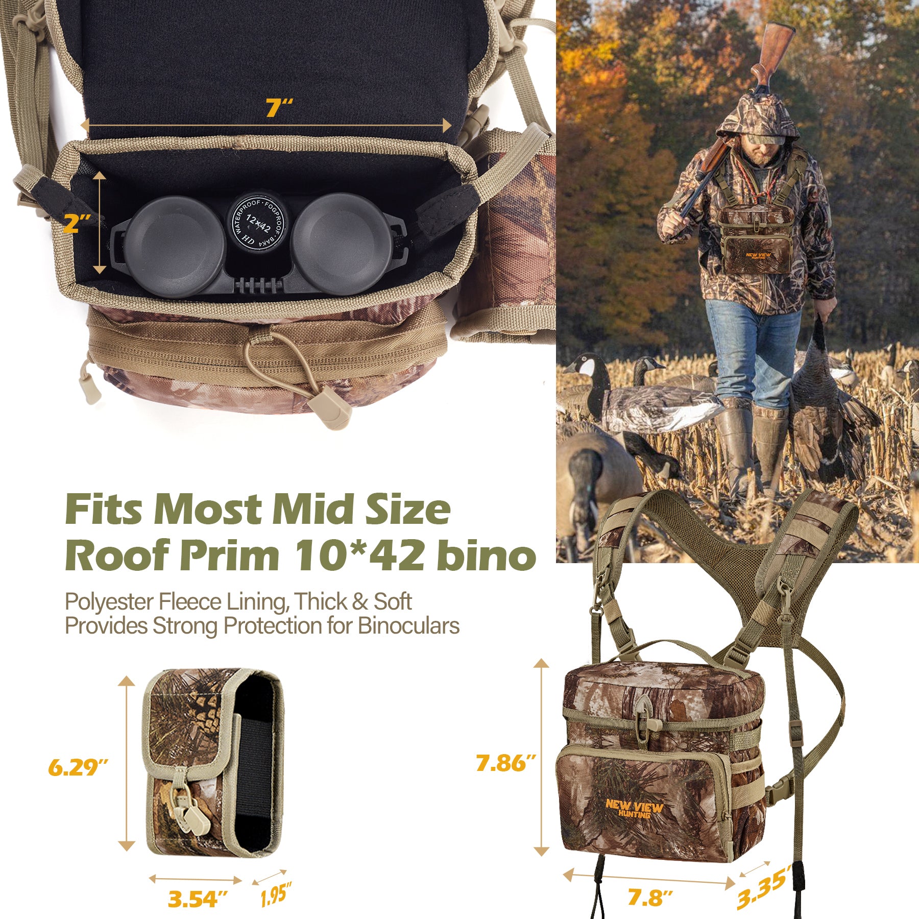 medium size bino chest pack , fits most compact binoculars