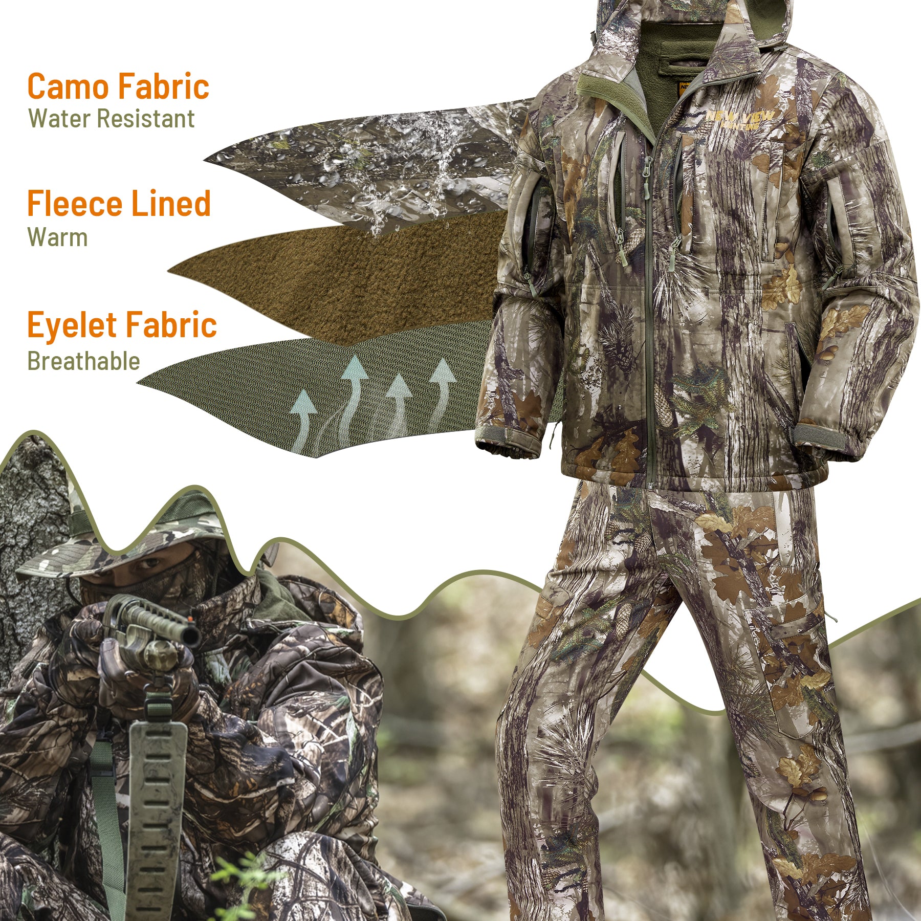 camo pattern helps to stay hidden