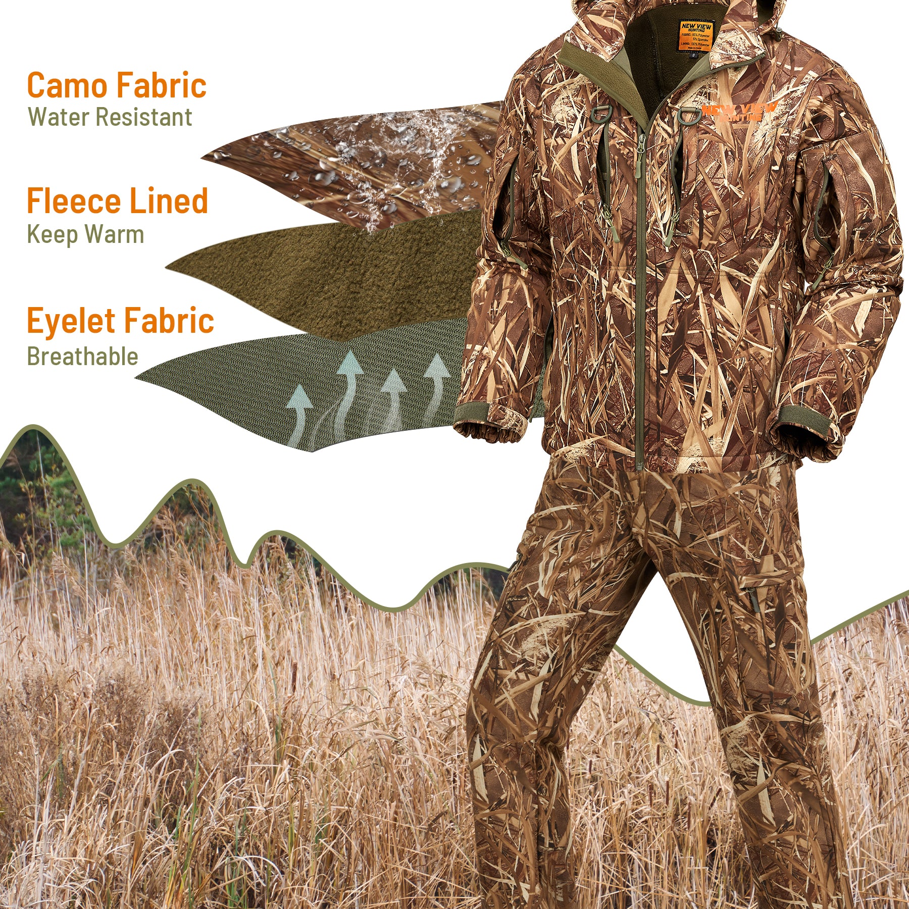 camo pattern helps to stay hidden