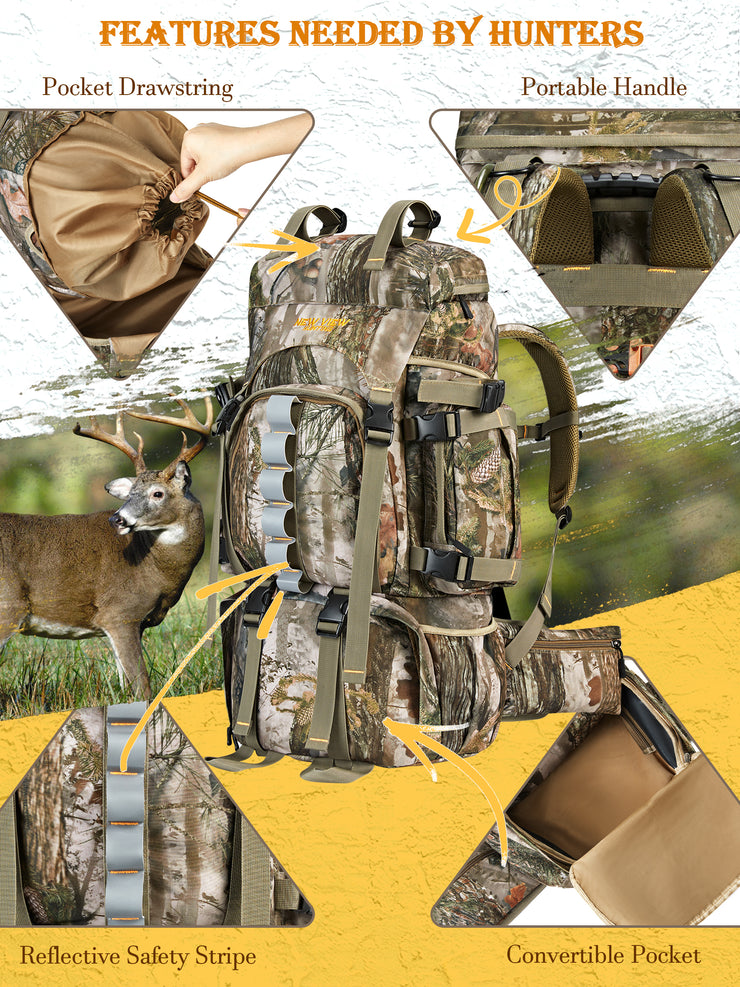 60L Loadreducing Camo Hunting Backpack New View Hunting