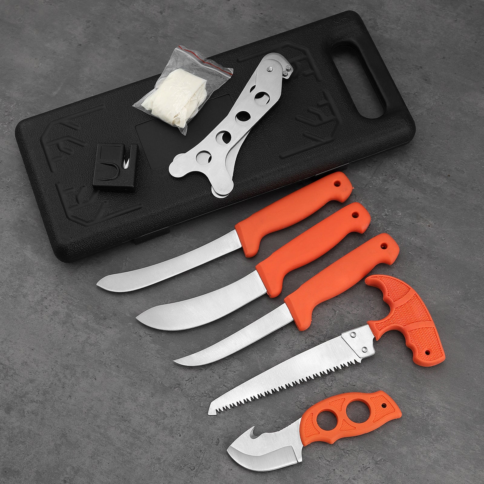 Deer Processing Hunting Knife Set, 9-Piece Game Field Dressing Kit – New View Hunting Deer Processing Hunting Knife Set, 9-Piece Game Field Dressing Kit – New View Hunting