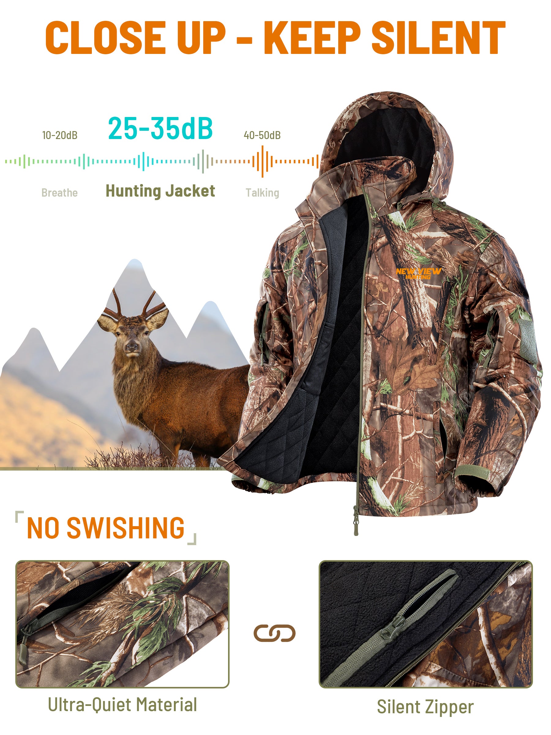 Tactical deer fleece hunter jacket sales