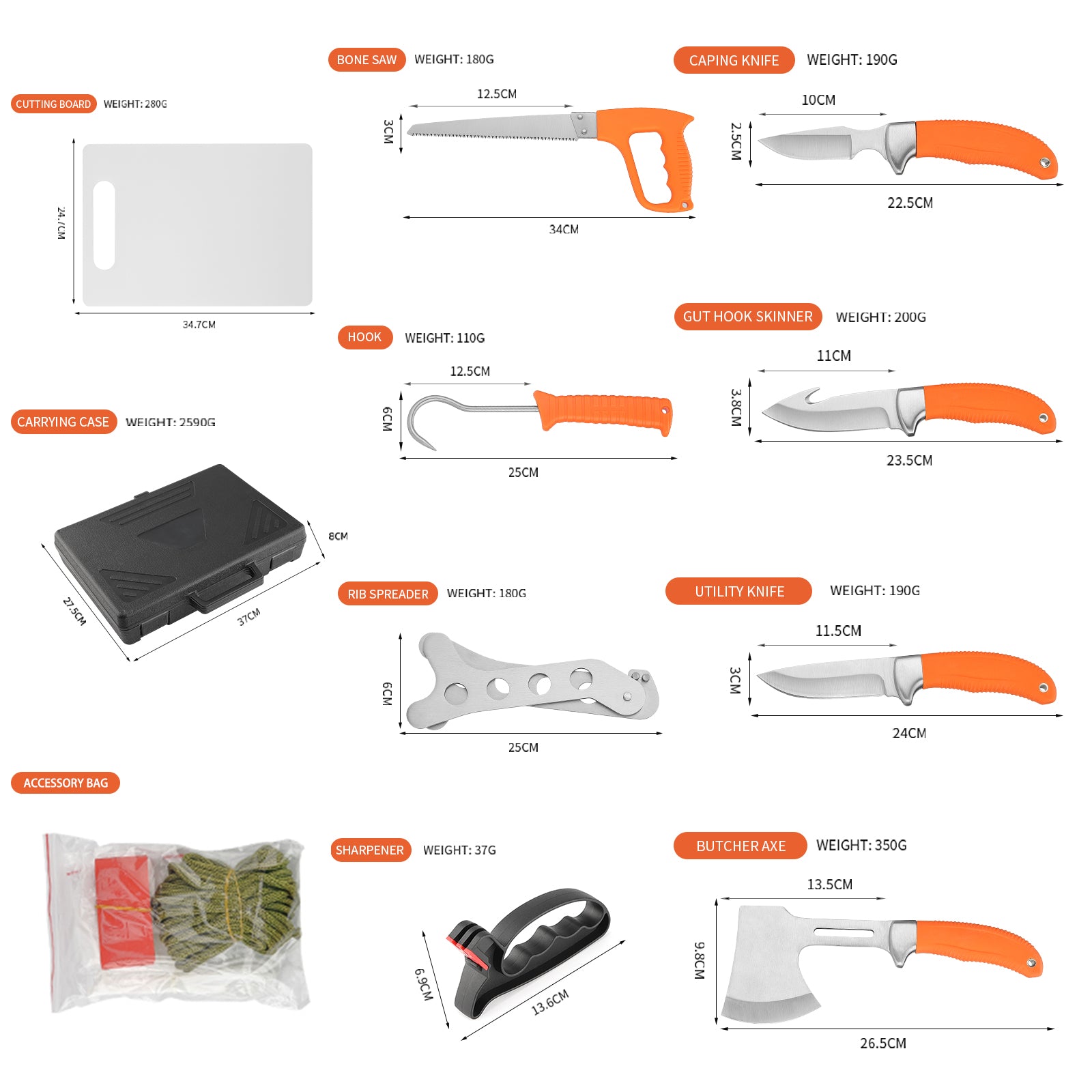 Deer Processing Hunting Knife Set, 14 PCS Game Field Dressing Kit – New View Hunting Deer Processing Hunting Knife Set, 14 PCS Game Field Dressing Kit – New View Hunting