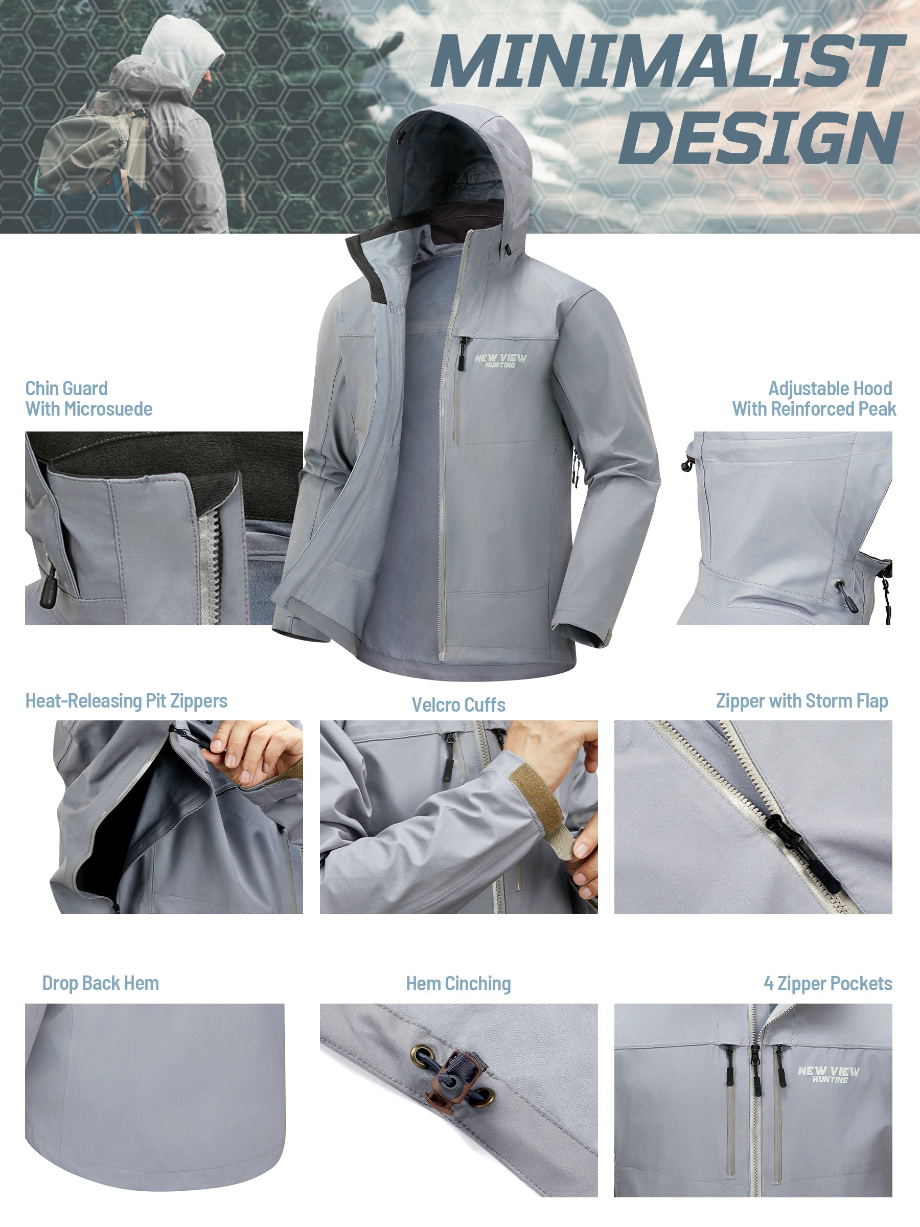 Challenger windbloc hooded top jacket