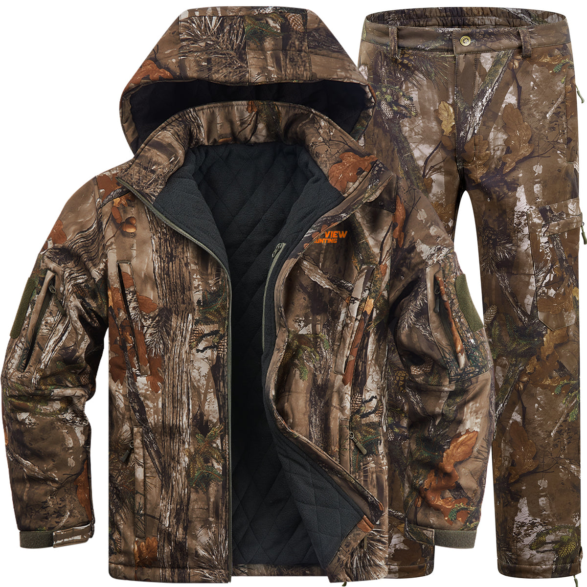 Insulated Hunting Suit for Men, Cold Weather Camo Hunting Clothes New