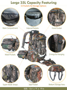 35L hunting backpack-pockets