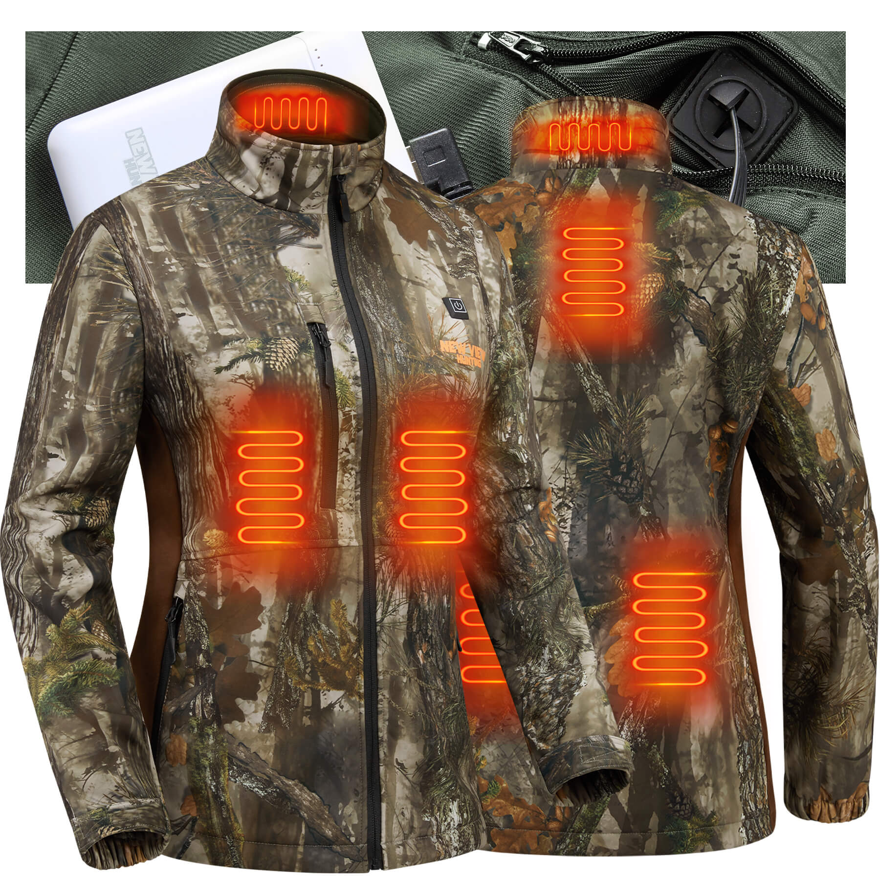 Women's heated camo jacket discount