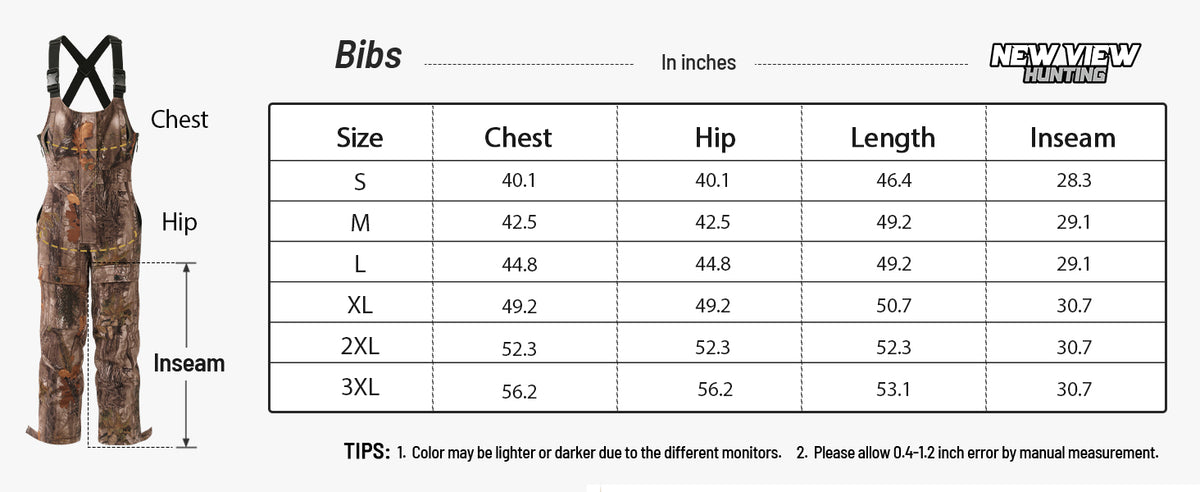 Women’s Hunting Bibs Size & Fit Guide